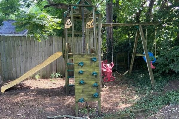 Specialty Removal: Playground Set Removal before