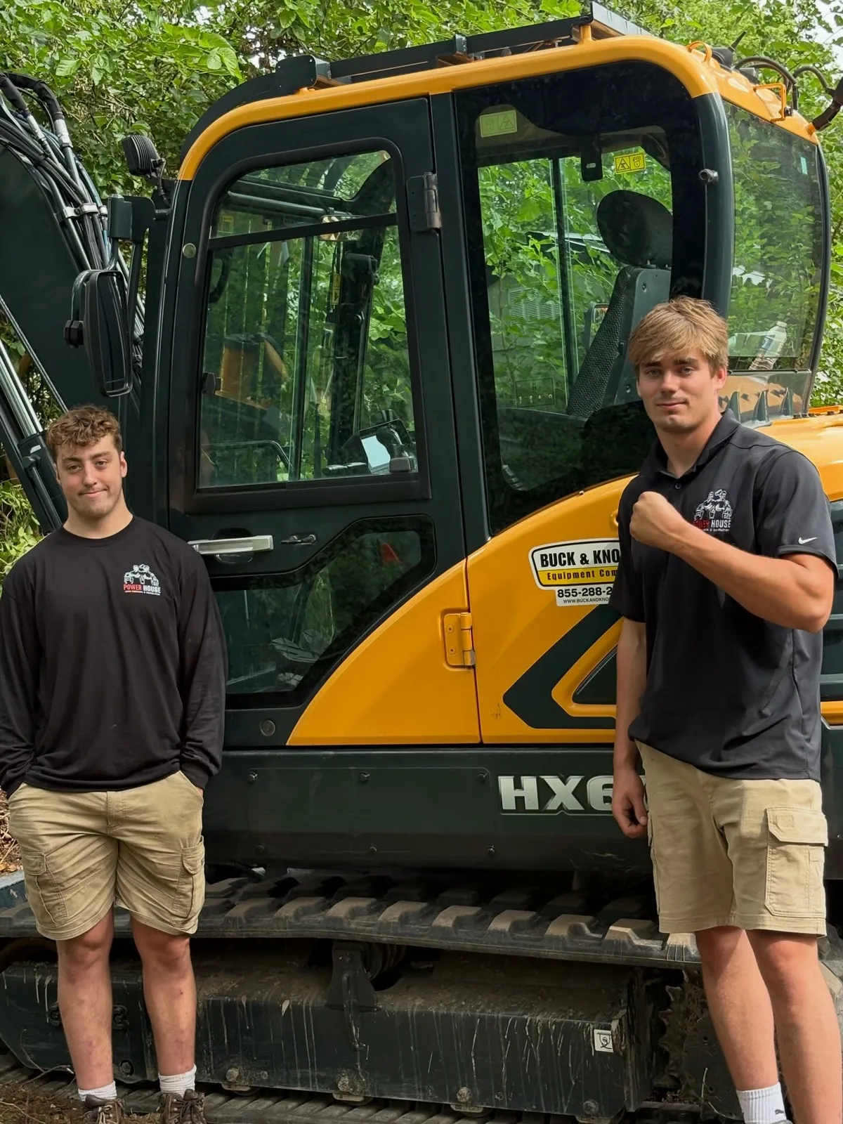 Power House Junk Removal & Demolition crew with their excavator in the Toledo, OH area