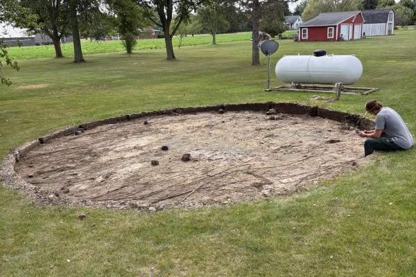 Backyard cleared and graded after Power House above-ground pool removal in the Toledo, OH area